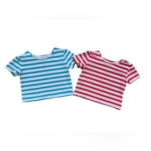 June & January 6-12 Months Striped T-Shirt Bundle